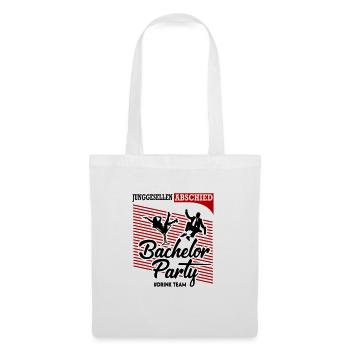 Bachelor Party Drink Team Bride Grom Feiern - Stoffbeutel - Weiß - Vorne