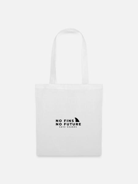 No Fins No Future - Stoffbeutel - Weiß