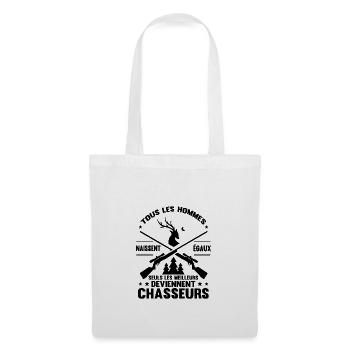 Chasseur Homme Humour Chasse - Sac en tissu - blanc - Devant