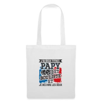 Papy Et Bouliste Humour Homme Boccia - Sac en tissu - blanc - Devant