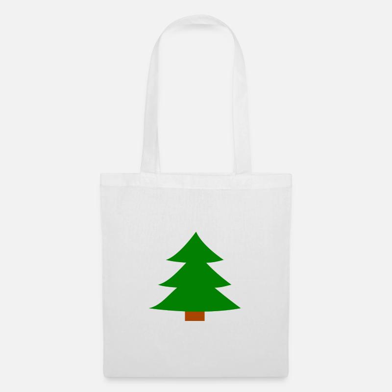 Christmas Tree Silhouette - Tote Bag - white