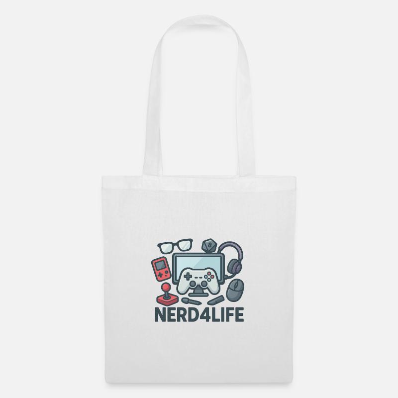Gaming und Nerd Lifestyle Design - Stoffbeutel - Weiß