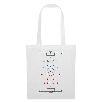 Unisex Design Fußballfeld Taktik - Stoffbeutel - Weiß - Vorne