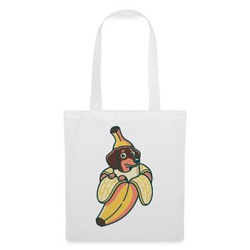 Dackel Banane - Stoffbeutel - Weiß - Vorne