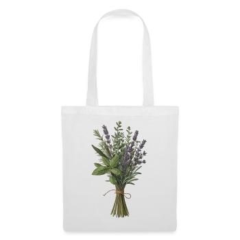 Kräuterstrauss – Botanical Vintage - Stoffbeutel - Weiß - Vorne