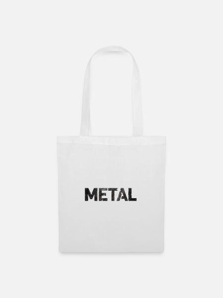 Rostiges Metallbuchstaben-Design - Stoffbeutel - Weiß
