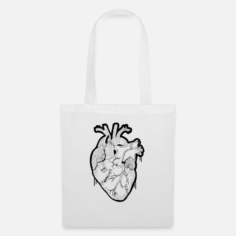 Heart - Stoffbeutel - Weiß