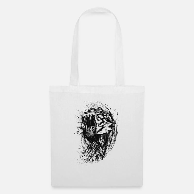 Tiger Abstrakt - Stoffbeutel - Weiß