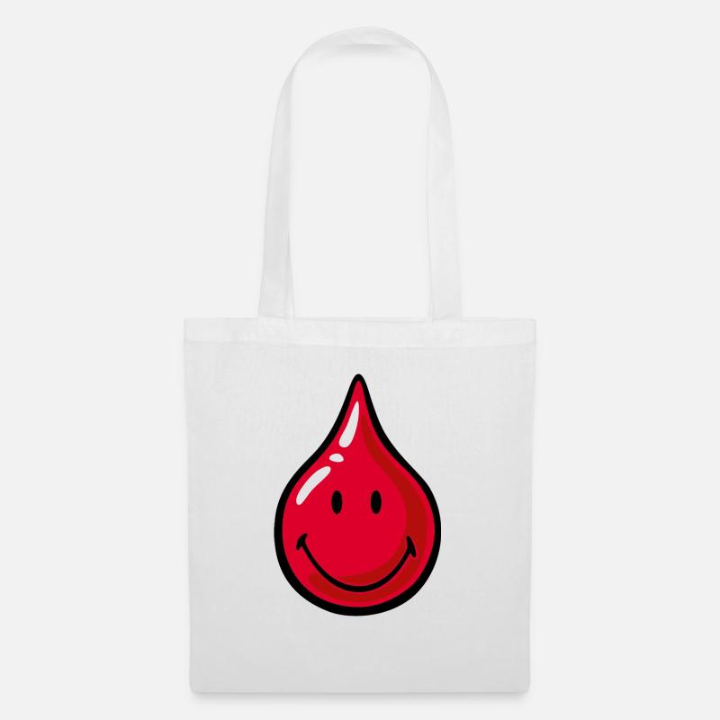 Smiley Blood Droplet - Stoffbeutel - Weiß