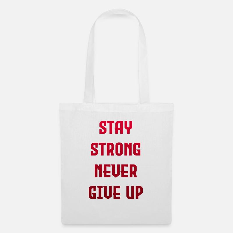Strong 3D editable text effect - Sac en tissu - blanc