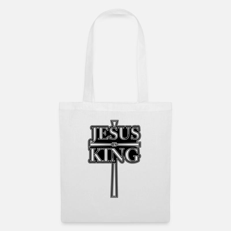 jesus is king 1 - Stoffbeutel - Weiß