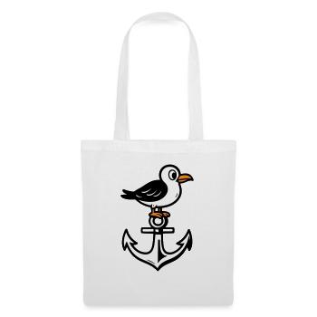 Seagull Anchor Comic - Tote Bag - white - Front
