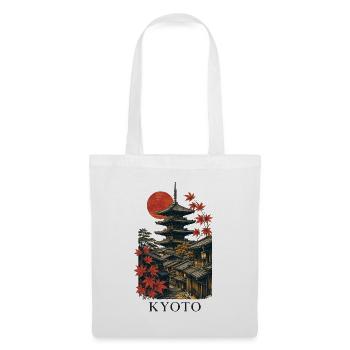 Kyoto Japan Pagoda Street Art - Stoffbeutel - Weiß - Vorne