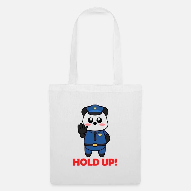 Polizei Panda - Stoffbeutel - Weiß