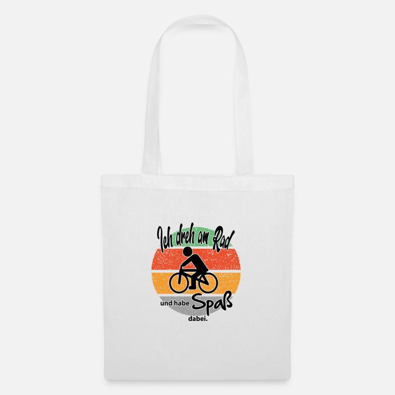 Fahrradfahrer Sprüche Ich dreh am Rad - Stoffbeutel - Weiß