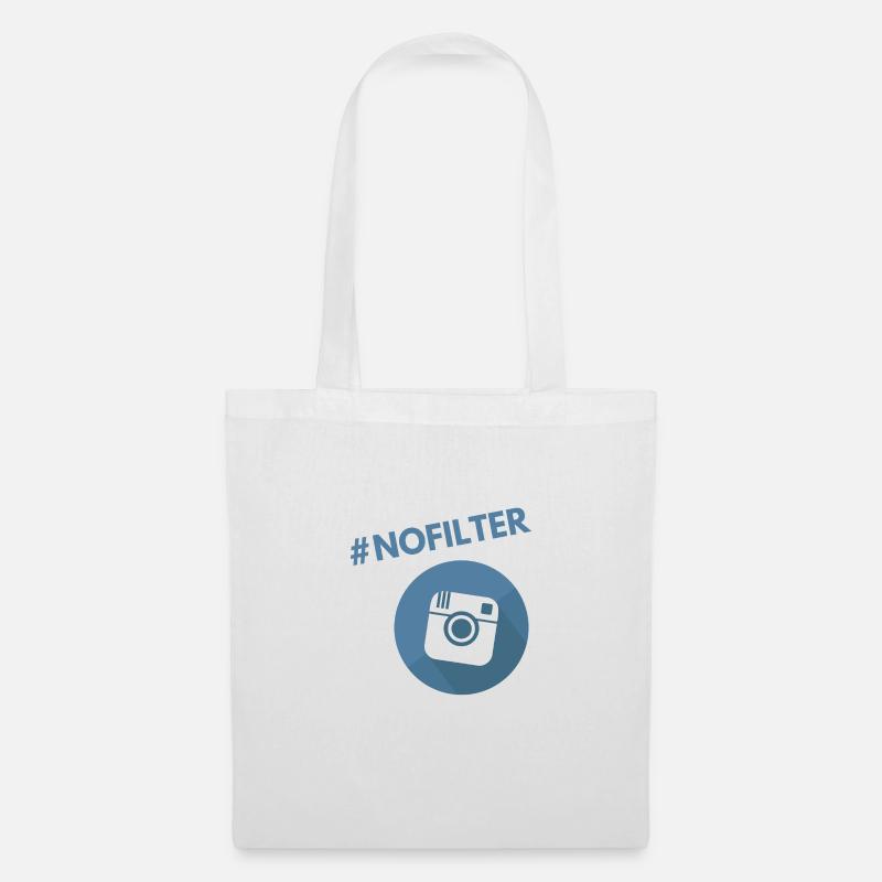 Kein Filter Blau - Stoffbeutel - Weiß