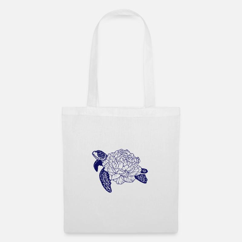 Turtle in rose shell - Tote Bag - white