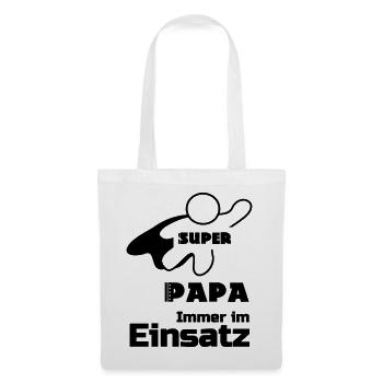 Super Papa Vater Familie Sprüche Vatertag Geschenk - Stoffbeutel - Weiß - Vorne