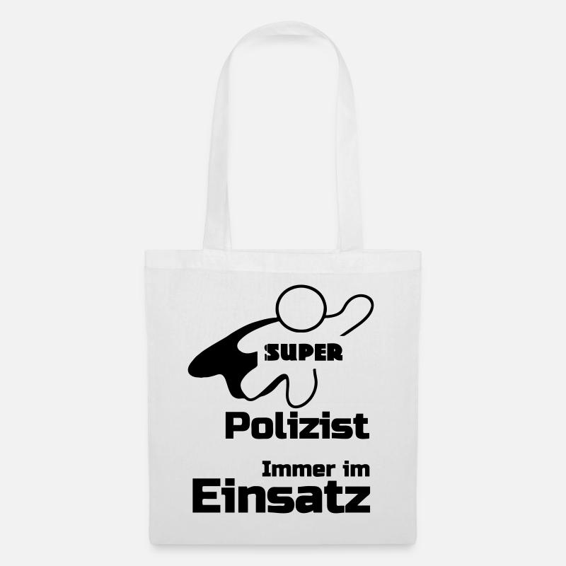 Super Polizist Geschenk - Stoffbeutel - Weiß