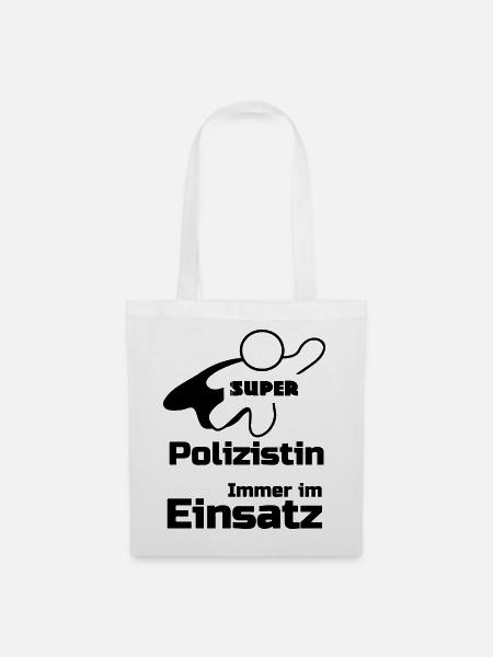 Super Polizistin Geschenk - Stoffbeutel - Weiß