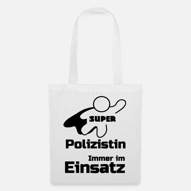 Super Polizistin Geschenk - Stoffbeutel - Weiß