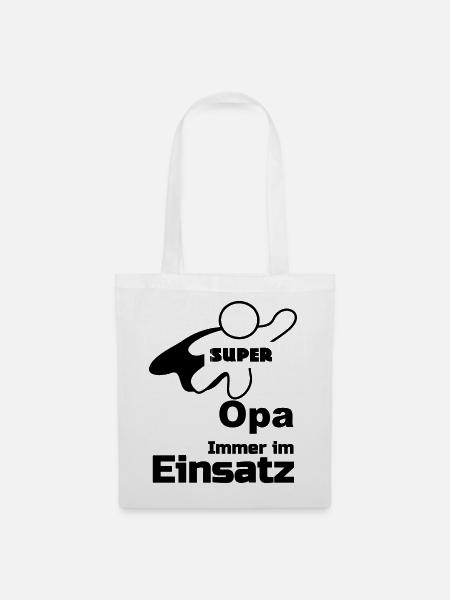 Super Opa Geschenk - Stoffbeutel - Weiß