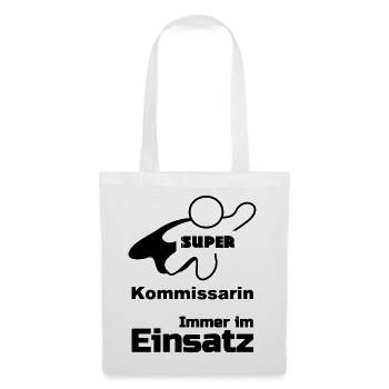 Super Kommissarin Geschenk - Stoffbeutel - Weiß - Vorne