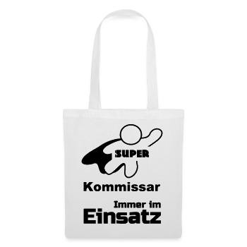 Super Kommissar Geschenk - Stoffbeutel - Weiß - Vorne