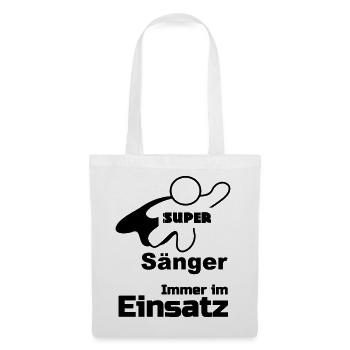 Super Sänger, Musik,Berufe, Sprüche, Geschenk - Stoffbeutel - Weiß - Vorne