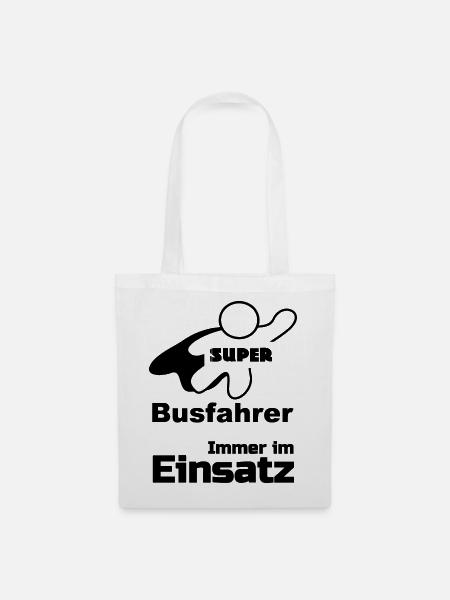 Super Busfahrer Bus, Verkehr, Beruf, Geschenk - Stoffbeutel - Weiß