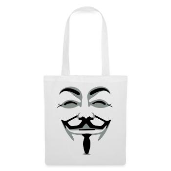 anonymus_vektor_2farb - Sac en tissu - blanc - Devant