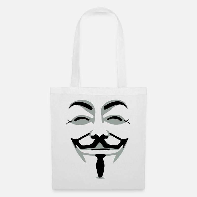 anonymus_vektor_2farb - Sac en tissu - blanc