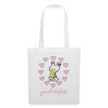 Bonne nuit avec beaucoup d'amour - Sac en tissu - blanc - Devant