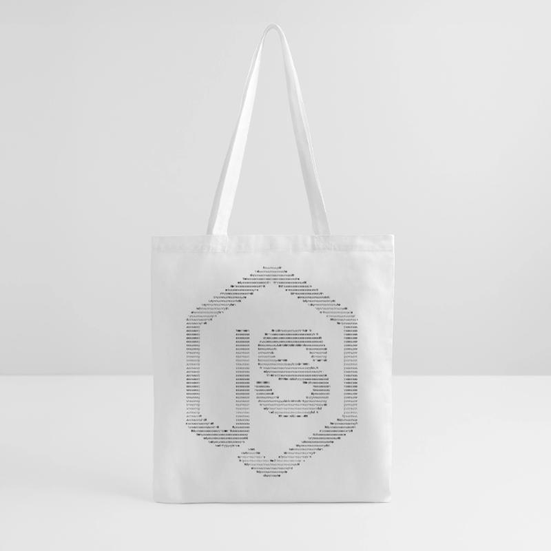 Logo JavaScript Node.js ASCII (noir) Sac en tissu
