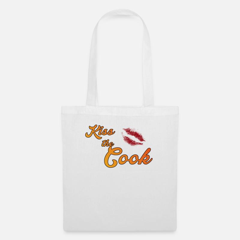 Kiss the Cook - Stoffbeutel - Weiß