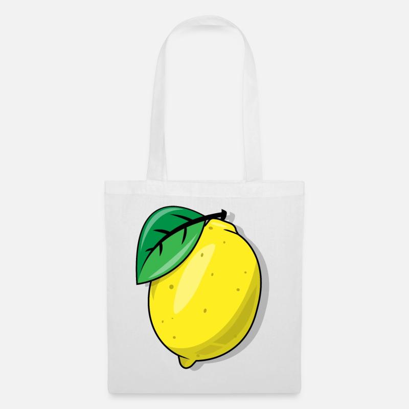 citron - Sac en tissu - blanc