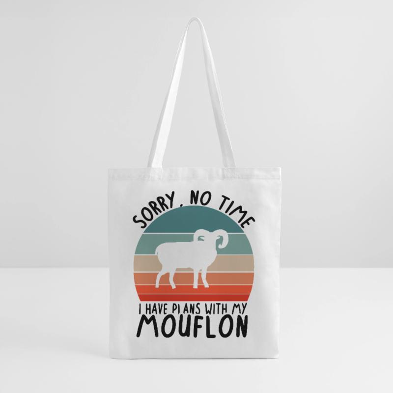 Pas de temps plan avec les cornes de mufflon Kids Animal forêt Sac en tissu