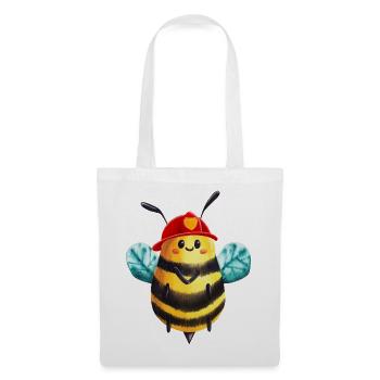 Chef des pompiers Bee : Héros des pompiers - Sac en tissu - blanc - Devant