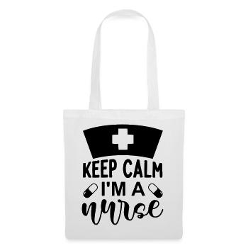 Keep calm im a nurse - Sac en tissu - blanc - Devant