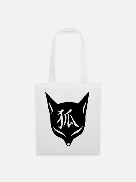 Schwarzer Fuchs manga - Stoffbeutel - Weiß