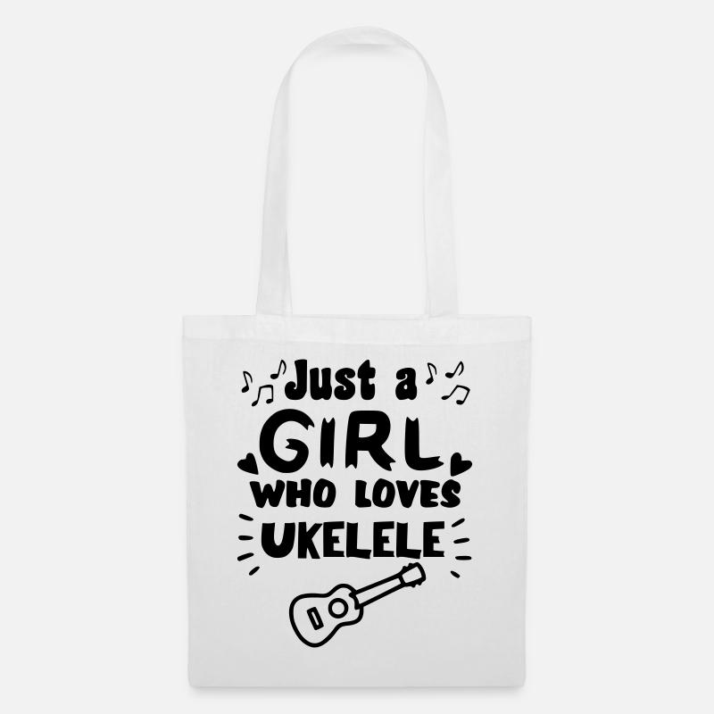 Nur ein Mädchen, das wirklich gerne Ukulele spielt * - Stoffbeutel - Weiß