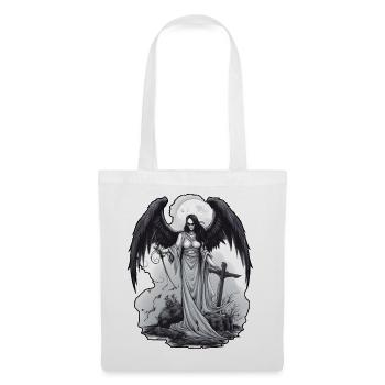 Ange noir - Sac en tissu - blanc - Devant