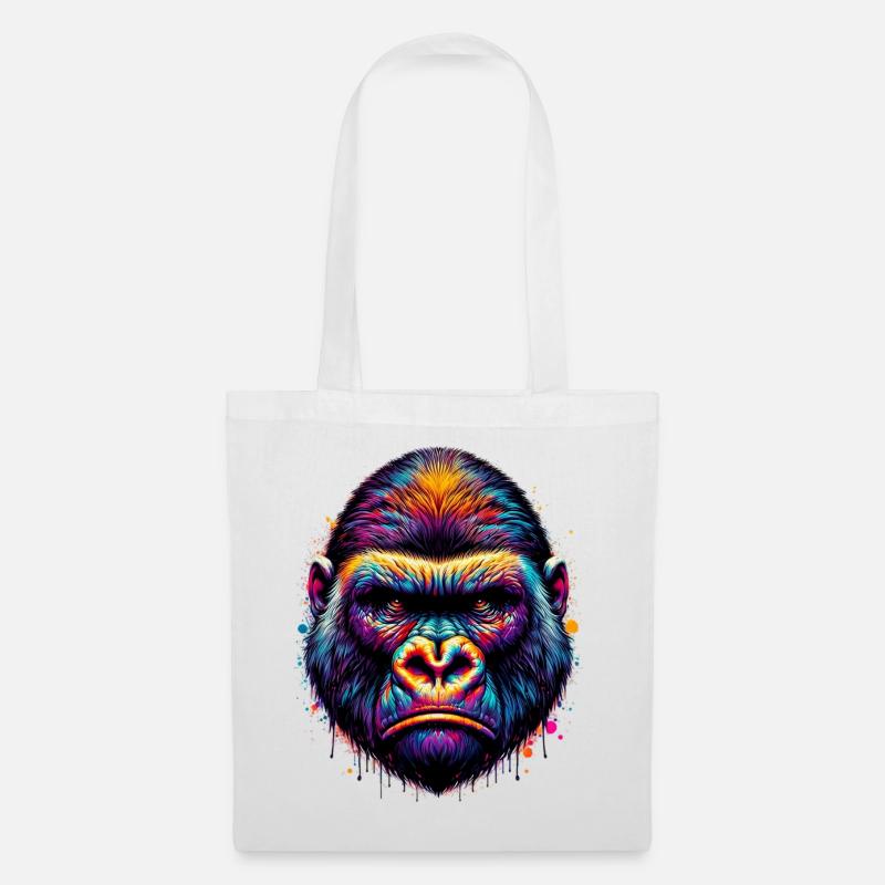 Gorilla - Stoffbeutel - Weiß