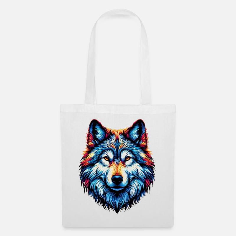 Wolf - Stoffbeutel - Weiß