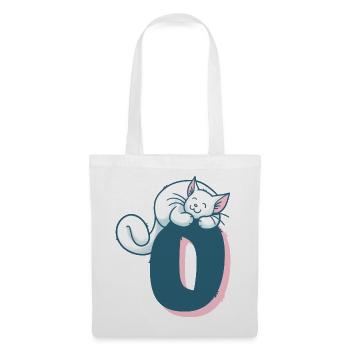 Cat Letter O - Tote Bag - white - Front