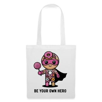 Soyez votre propre héros Donut Character - Sac en tissu - blanc - Devant
