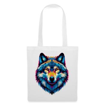 Loup - Sac en tissu - blanc - Devant