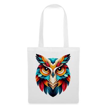 Hibou - Sac en tissu - blanc - Devant