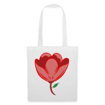 Red flower - Tote Bag - white - Front