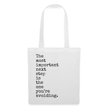 Prochaine étape la plus importante - Sac en tissu - blanc - Devant